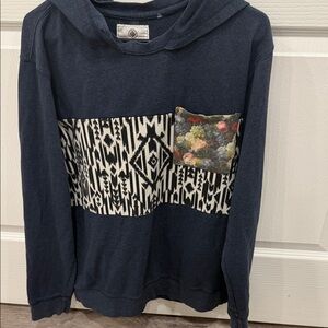 On the Byas Navy and White Patterned Sweater